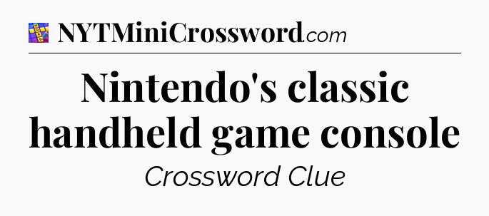 Nintendo's classic handheld game console Codycross