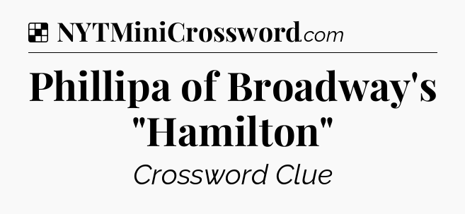 Solution: Phillipa of Broadway's 