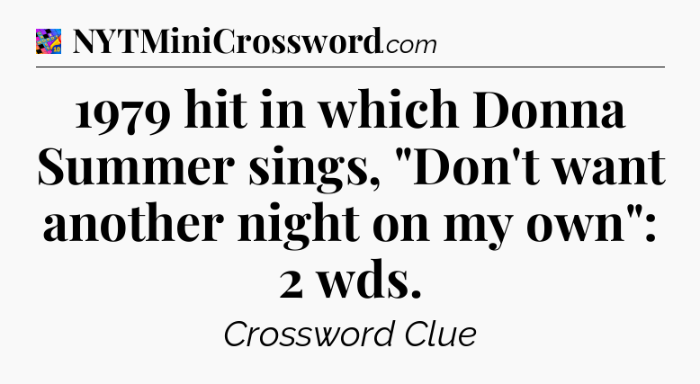 1979 hit in which Donna Summer sings, 