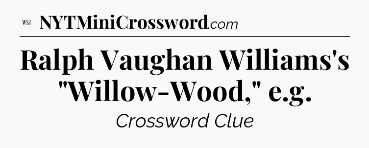 Ralph Vaughan Williams's 