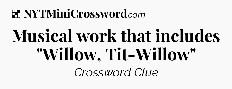 Solution: Musical work that includes 