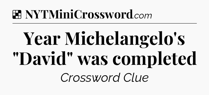 Solution: Year Michelangelo's 