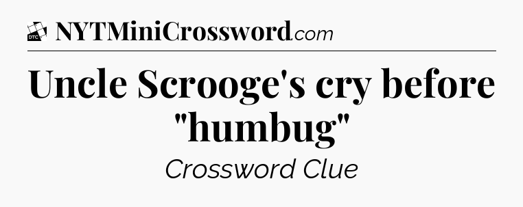 Uncle Scrooge's cry before 