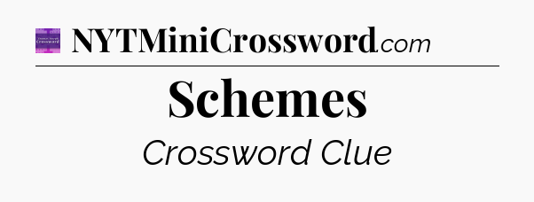Schemes - Thomas Joseph Crossword