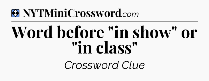 Solution: Word before 