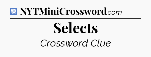 Selects Puzzle Page Crossword Clue