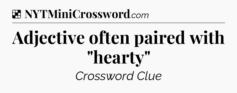 Solution: Adjective often paired with 