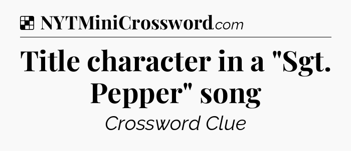 Solution: Title character in a 