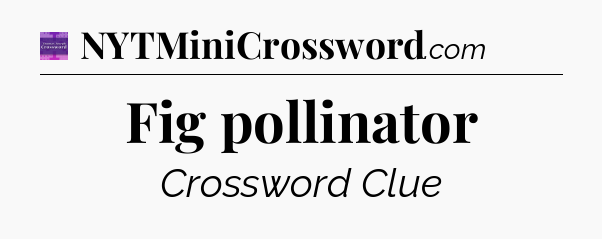 Fig pollinator - Thomas Joseph Crossword