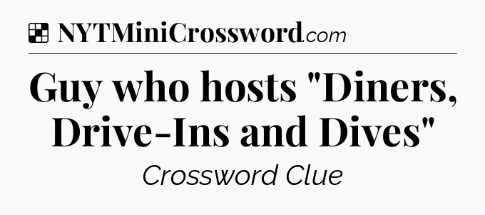 Solution: Guy who hosts 