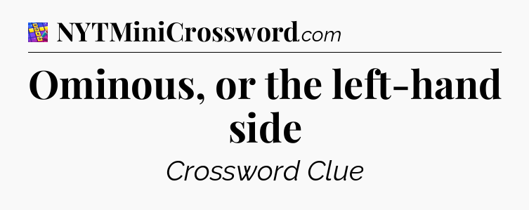 Ominous, or the left-hand side Codycross