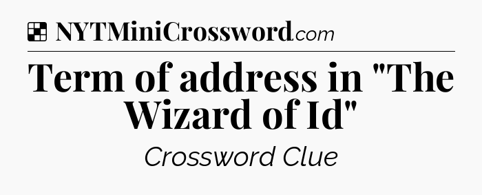 Solution: Term of address in 