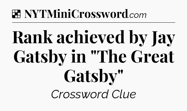 Solution: Rank achieved by Jay Gatsby in 