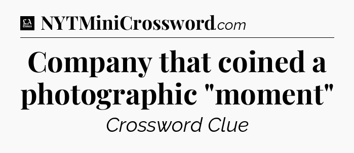 Company that coined a photographic 