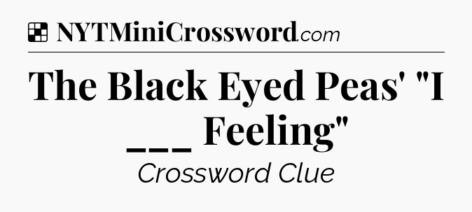 Solution: The Black Eyed Peas' 