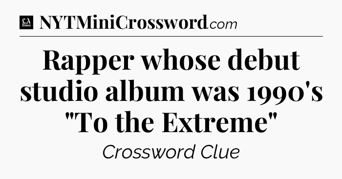 Rapper whose debut studio album was 1990's 