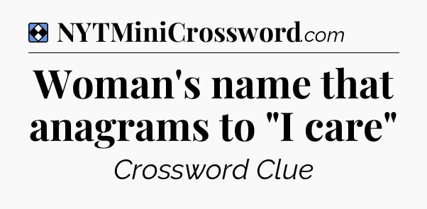 Solution: Woman's name that anagrams to 
