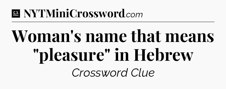 Woman's name that means 