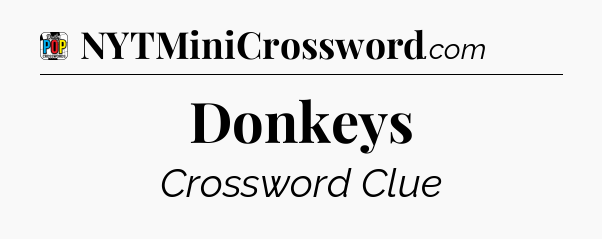 Donkeys Crossword Clue