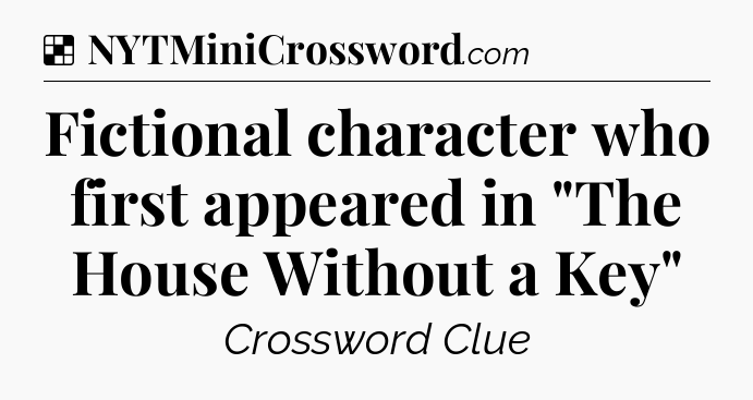 Solution: Fictional character who first appeared in 