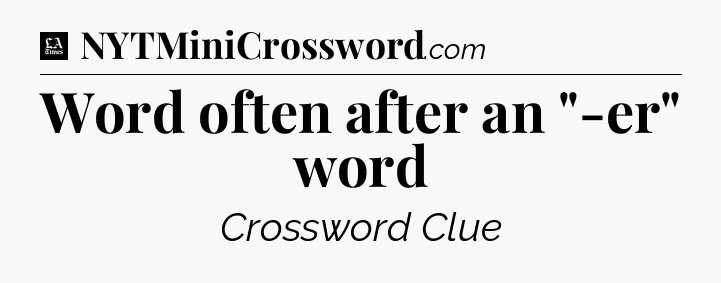 Word often after an 