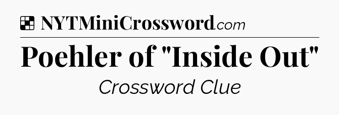 Solution: Poehler of 