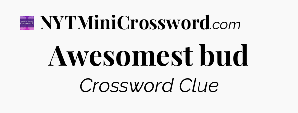 Awesomest bud - Thomas Joseph Crossword