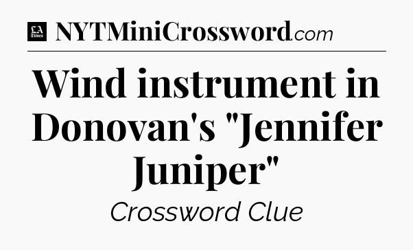 Wind instrument in Donovan's 