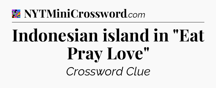 Indonesian island in 