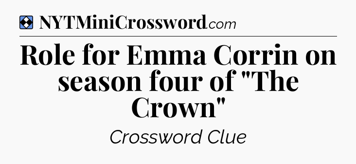 Solution: Role for Emma Corrin on season four of 