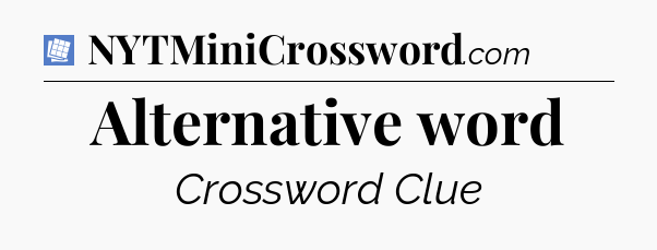 Alternative word Puzzle Page Crossword Clue