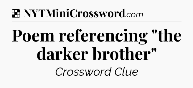 Solution: Poem referencing 
