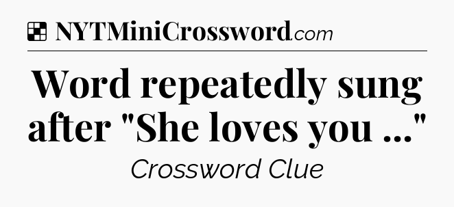 Solution: Word repeatedly sung after 