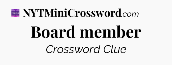 Board member - Thomas Joseph Crossword