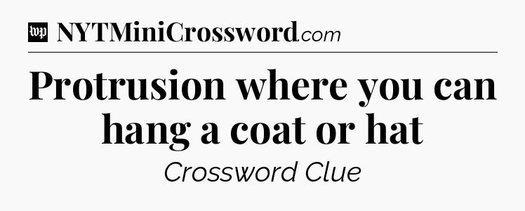 Protrusion where you can hang a coat or hat Crossword Clue
