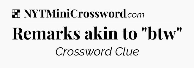 Solution: Remarks akin to 