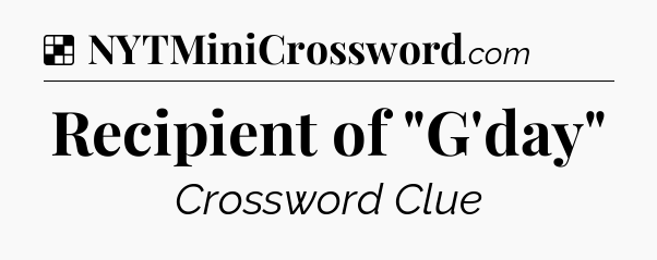 Solution: Recipient of 