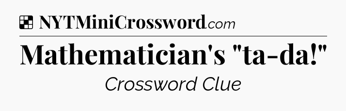 Solution: Mathematician's 