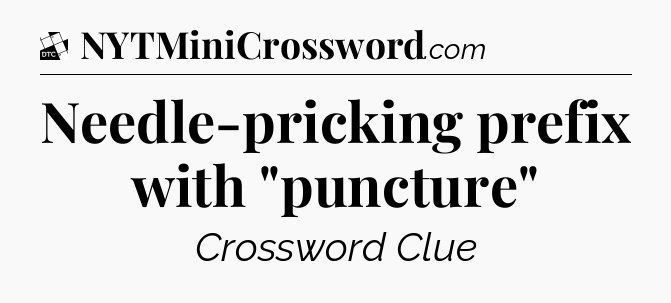 Needle-pricking prefix with 