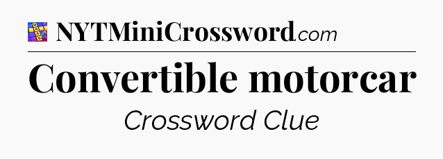 Convertible motorcar Codycross