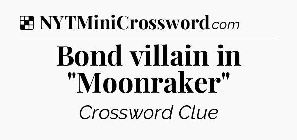Solution: Bond villain in 
