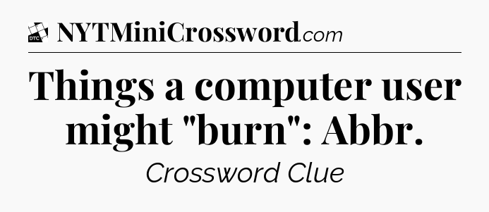 Things a computer user might 