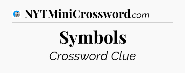 Symbols Crossword Clue