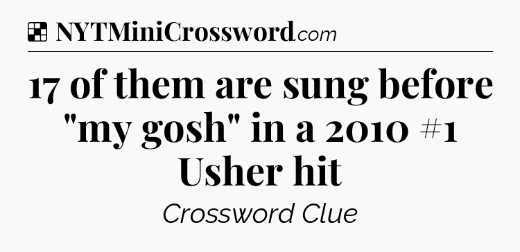 Solution: 17 of them are sung before 