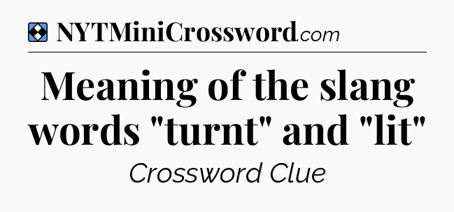 Solution: Meaning of the slang words 