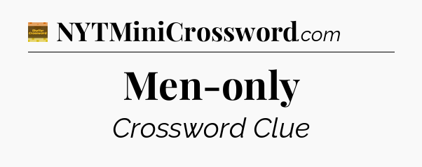 Men-only - Eugene Sheffer Crossword