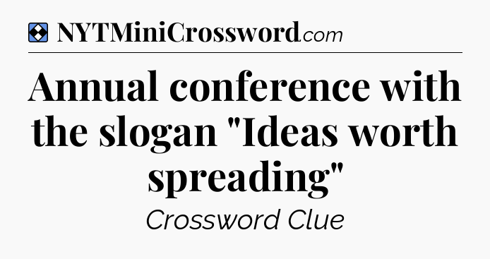 Solution: Annual conference with the slogan 