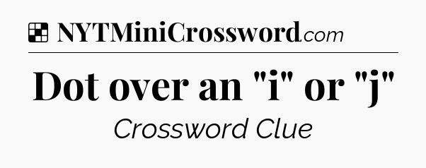 Solution: Dot over an 
