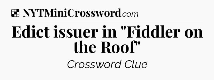Solution: Edict issuer in 