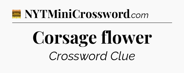 Corsage flower - Eugene Sheffer Crossword